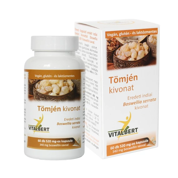 Tömjén kivonat (Boswellia serrata) kapszula 60 db 520 mg Vitalbert (1 havi adag)